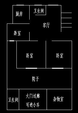 主房为三室一厅一卫，有独院及附属建筑三十余平方，院内可停车