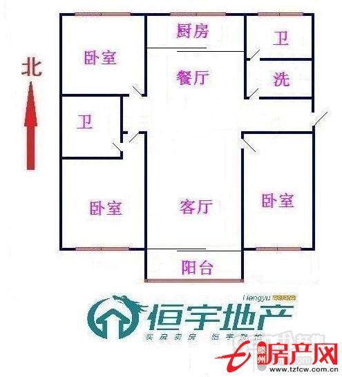 华腾小区三室豪装送家具家电车位