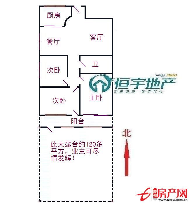 问天三期；带一个露天阳台