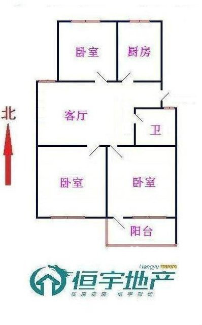 荆善安居黄金楼层三居室