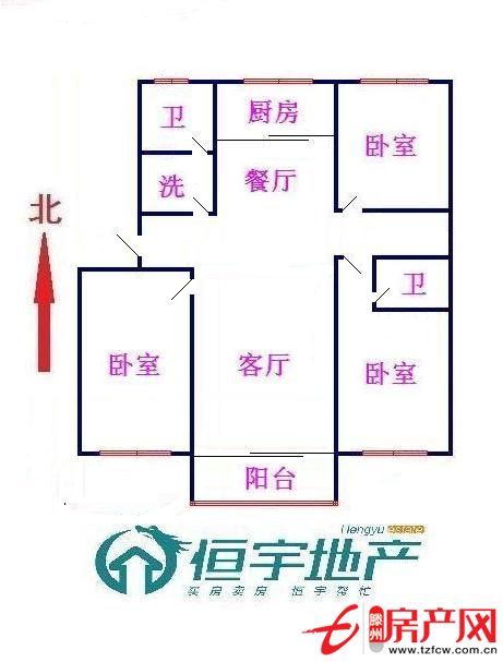 市政府华腾小区三居室精装修带车位
