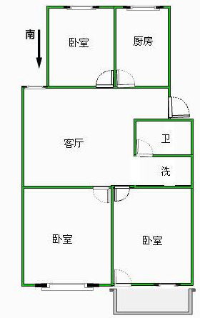 大同花园顶层三室出售