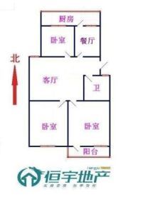 恒泰花园三室两厅经典户型精装满五学区房