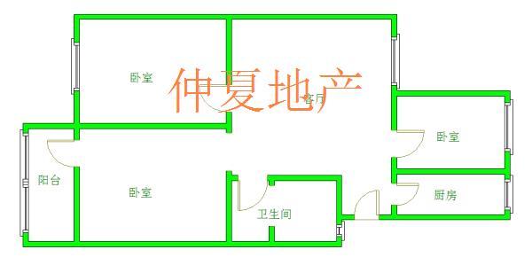过户费低北安居三期黄金三楼户型很棒采光很好绝版好房婚房必备