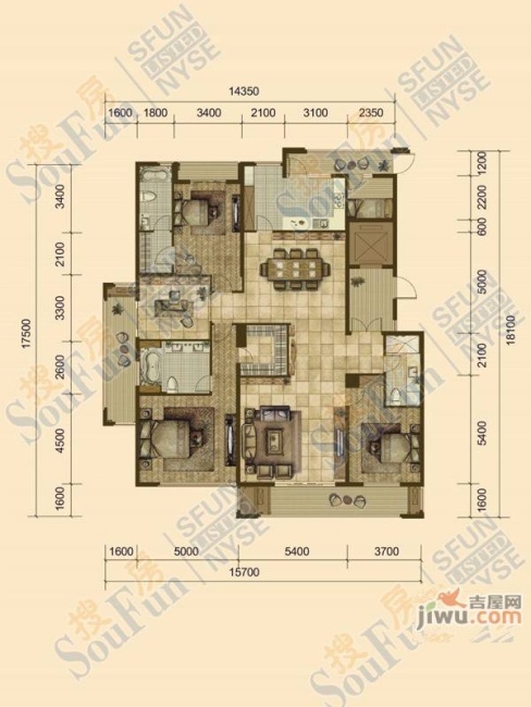 三盛星尚城黄金户型