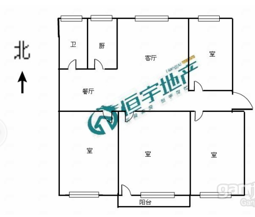 春秋阁多层三楼满五年可贷款三室向阳