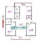 远航三室两厅一卫，两室向阳，客厅向阳，南北通透