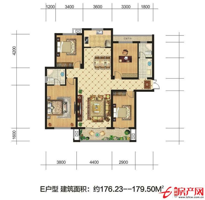 三盛星尚城四室两厅两卫南北通透，南北双阳台，两室一厅朝阳
