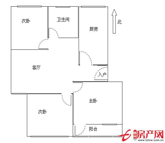 善南小区三室一厅七十六平米两室向阳