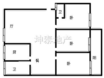 亿丰花园三室两厅，三室向阳，通暖有储
