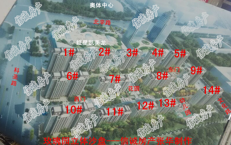 玫瑰园毛坯房，小区最前排，无遮挡