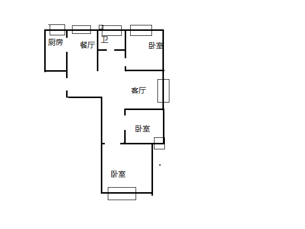 金河湾回迁房，前排东户，南北通透，采光好