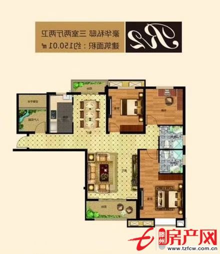 金河湾三室两厅两卫能现付六十万含上房费