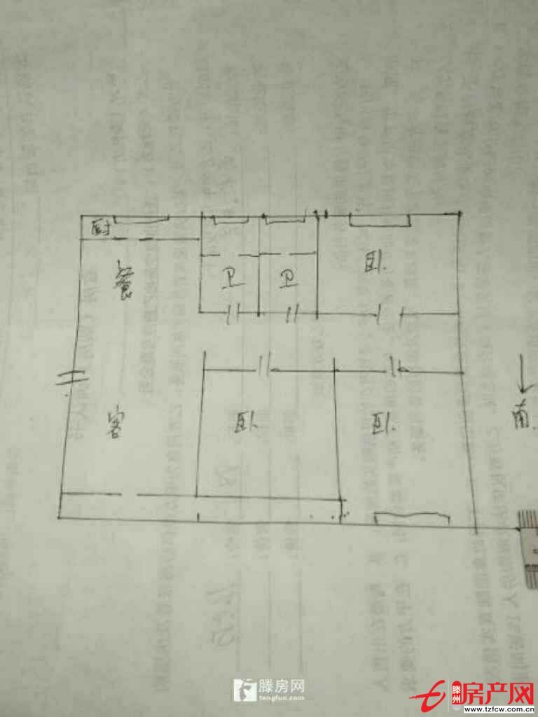 滕北学区房，金叶花园，好户型好楼层，三室两厅两卫，送车库