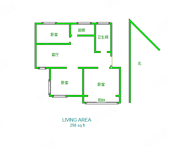 精装修3室1厅1卫86.1m282万元