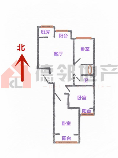 颐和花园  3室2厅1卫  130m2 105万元